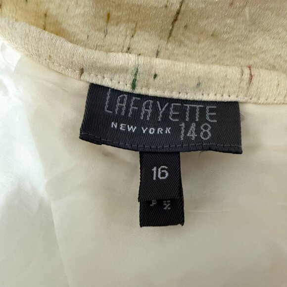 Lafayette 148 Skirt Women's 16 Tweed Pencil Skirt Back Slit Lined Multicolor - Picture 8 of 14